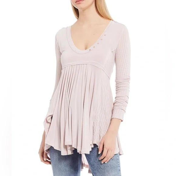 free people 🩰 birdie henley top - Picture 1 of 3
